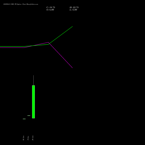 HAVELLS 1300 PE (PUT) 24 February 2026 options price chart analysis Havells India Limited 