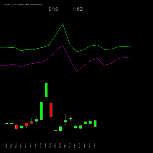 HINDALCO 1010 CE (CALL) 24 February 2026 options price chart analysis Hindalco Industries Limited 