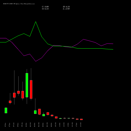 MARUTI 13800 PE (PUT) 24 February 2026 options price chart analysis Maruti Suzuki India Limited 