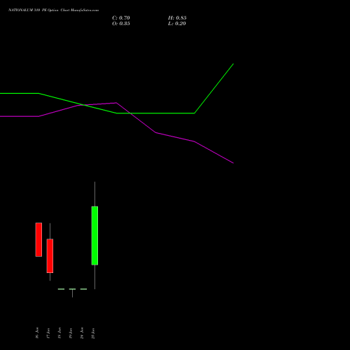 NATIONALUM 310 PE (PUT) 30 June 2026 options price chart analysis National Aluminium Company Limited 