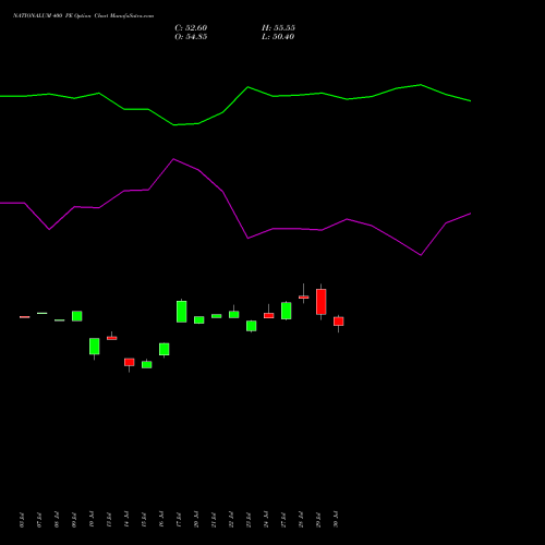 NATIONALUM 400 PE (PUT) 25 August 2026 options price chart analysis National Aluminium Company Limited 