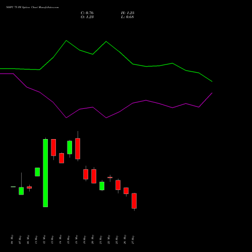 NHPC 75 PE (PUT) 30 June 2026 options price chart analysis NHPC Limited 