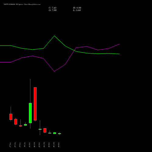 NIFTY 23300.00 PE (PUT) 24 February 2026 options price chart analysis Nifty 50 