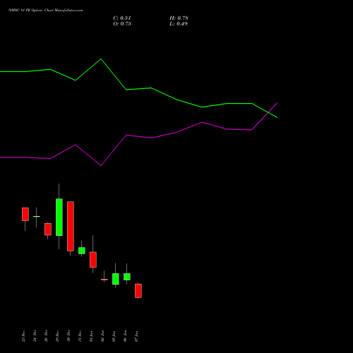 NMDC 81 PE (PUT) 27 January 2026 options price chart analysis NMDC Limited 
