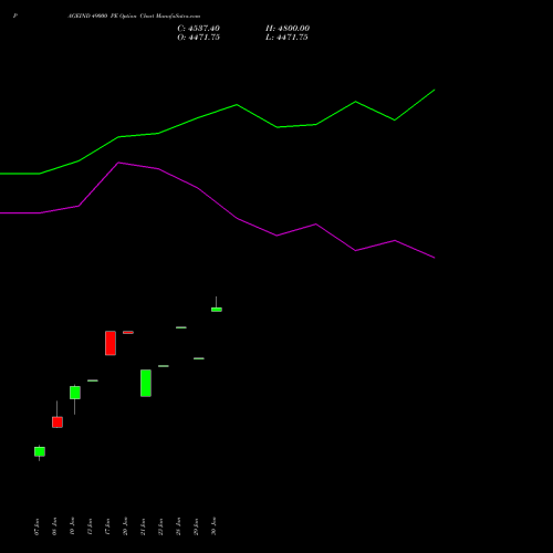 PAGEIND 49000 PE PUT indicators chart analysis Page Industries Limited options price chart strike 49000 PUT