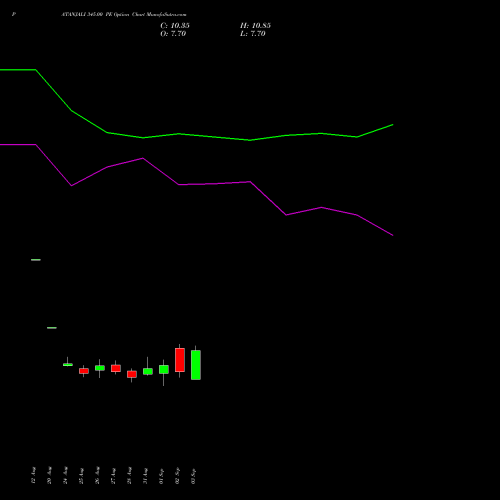 PATANJALI 345.00 PE (PUT) 29 September 2026 options price chart analysis Patanjali Foods Limited 