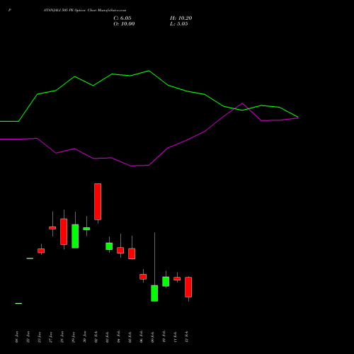 PATANJALI 505 PE (PUT) 24 February 2026 options price chart analysis Patanjali Foods Limited 