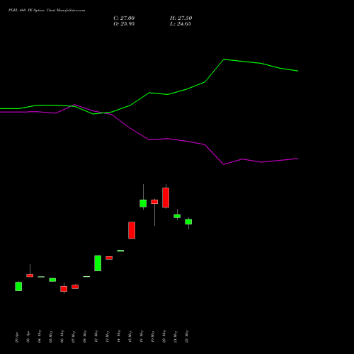 PGEL 460 PE (PUT) 30 June 2026 options price chart analysis PG Electroplast Limited 
