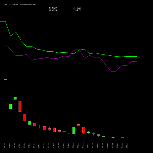 PNB 113 CE CALL indicators chart analysis Punjab National Bank options price chart strike 113 CALL