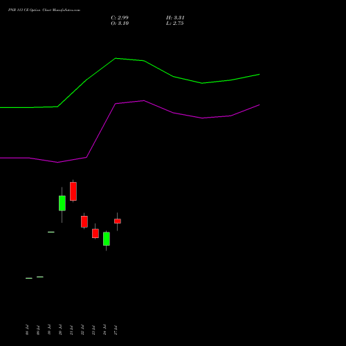 PNB 113 CE (CALL) 25 August 2026 options price chart analysis Punjab National Bank 