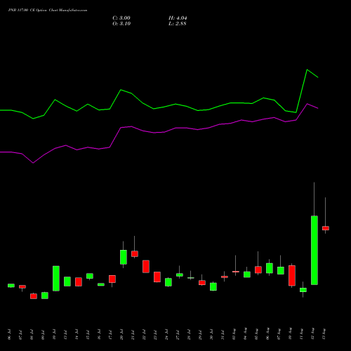 PNB 117.00 CE (CALL) 25 August 2026 options price chart analysis Punjab National Bank 