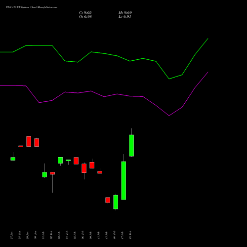 PNB 119 CE (CALL) 24 February 2026 options price chart analysis Punjab National Bank 