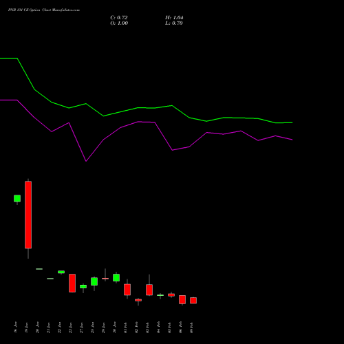 PNB 131 CE (CALL) 24 February 2026 options price chart analysis Punjab National Bank 