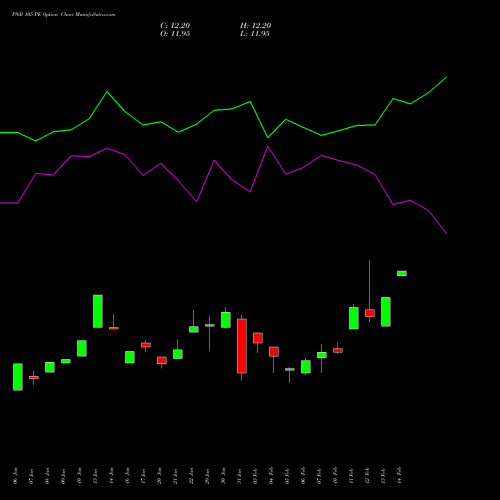 PNB 105 PE PUT indicators chart analysis Punjab National Bank options price chart strike 105 PUT