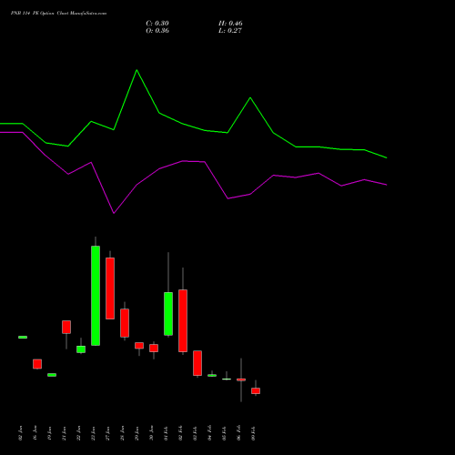 PNB 114 PE (PUT) 24 February 2026 options price chart analysis Punjab National Bank 