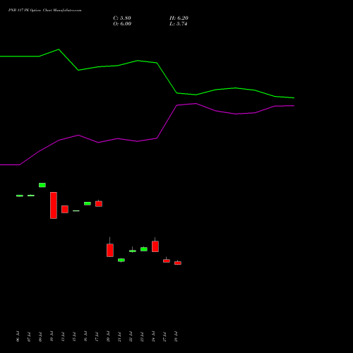 PNB 117 PE (PUT) 25 August 2026 options price chart analysis Punjab National Bank 