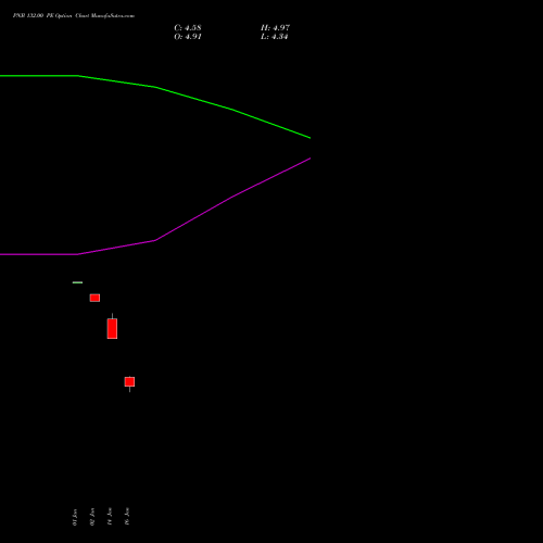 PNB 132.00 PE (PUT) 24 February 2026 options price chart analysis Punjab National Bank 