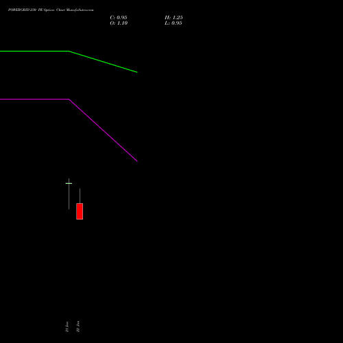 POWERGRID 230 PE (PUT) 24 February 2026 options price chart analysis Power Grid Corporation of India Limited 