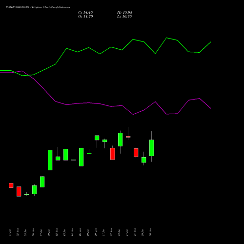 POWERGRID 265.00 PE (PUT) 24 February 2026 options price chart analysis Power Grid Corporation of India Limited 