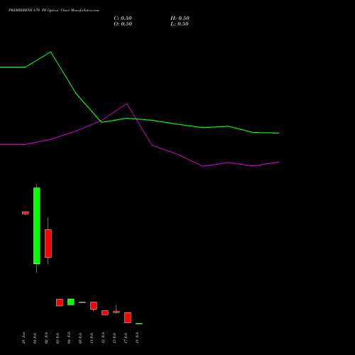 PREMIERENE 670 PE (PUT) 24 February 2026 options price chart analysis Premier Energies Limited 