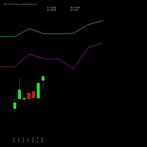 SAIL 167.50 CE (CALL) 25 August 2026 options price chart analysis Steel Authority of India Limited 