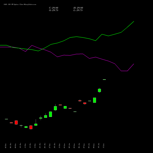 SAIL 130 PE PUT indicators chart analysis Steel Authority of India Limited options price chart strike 130 PUT