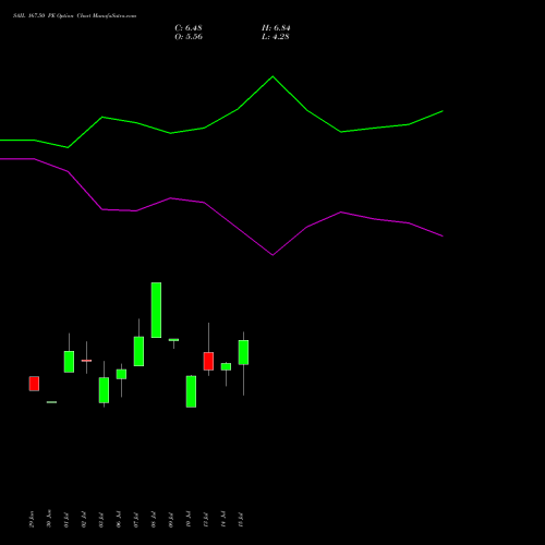 SAIL 167.50 PE (PUT) 28 July 2026 options price chart analysis Steel Authority of India Limited 