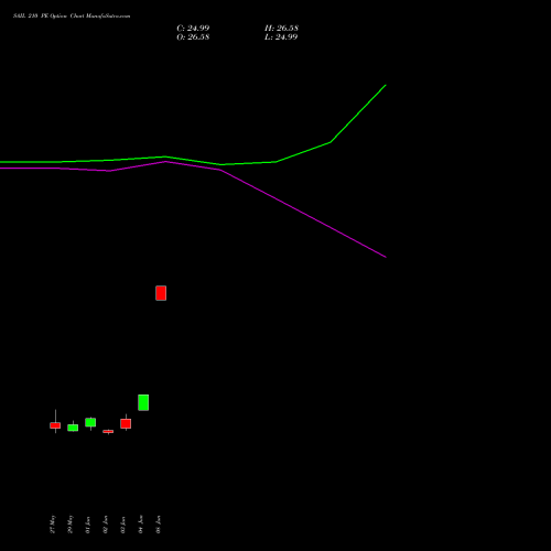 SAIL 210 PE (PUT) 30 June 2026 options price chart analysis Steel Authority of India Limited 