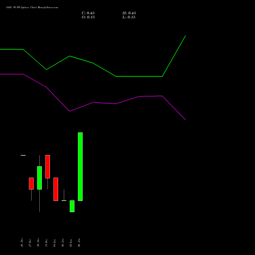 SAIL 95 PE PUT indicators chart analysis Steel Authority of India Limited options price chart strike 95 PUT