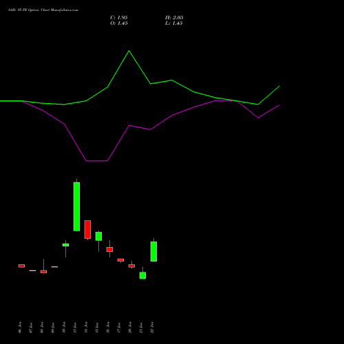 SAIL 95 PE PUT indicators chart analysis Steel Authority of India Limited options price chart strike 95 PUT