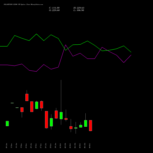 SOLARINDS 12500 PE (PUT) 24 February 2026 options price chart analysis Solar Industries India Limited 