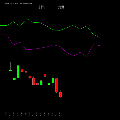 TATASTEEL 165 PE (PUT) 25 August 2026 options price chart analysis Tata Steel Limited 
