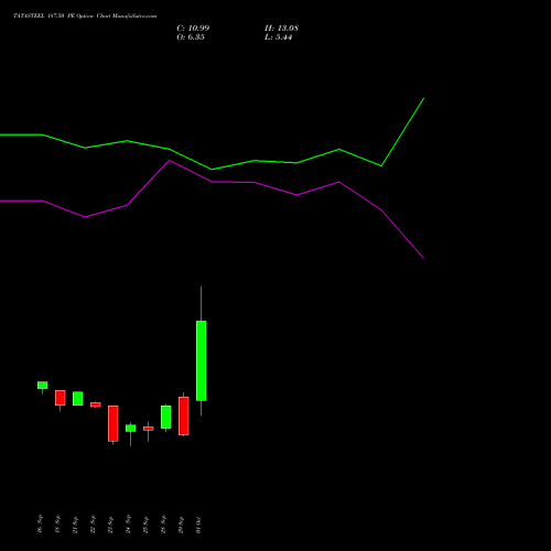 TATASTEEL 187.50 PE (PUT) 27 October 2026 options price chart analysis Tata Steel Limited 