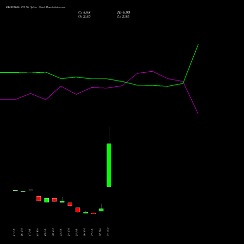 TATASTEEL 191 PE (PUT) 30 March 2026 options price chart analysis Tata Steel Limited 