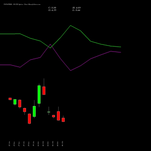 TATASTEEL 193 PE (PUT) 24 February 2026 options price chart analysis Tata Steel Limited 