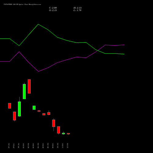 TATASTEEL 201 PE (PUT) 24 February 2026 options price chart analysis Tata Steel Limited 