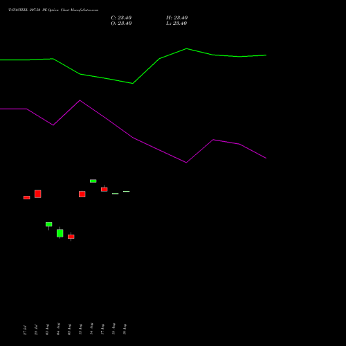 TATASTEEL 207.50 PE (PUT) 25 August 2026 options price chart analysis Tata Steel Limited 