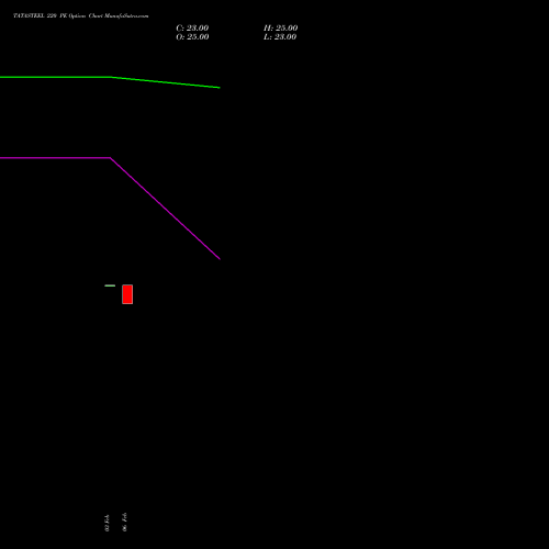 TATASTEEL 220 PE (PUT) 24 February 2026 options price chart analysis Tata Steel Limited 