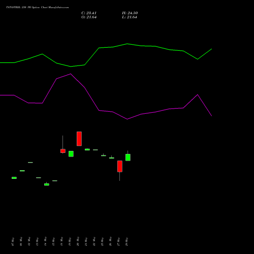 TATASTEEL 230 PE (PUT) 30 June 2026 options price chart analysis Tata Steel Limited 
