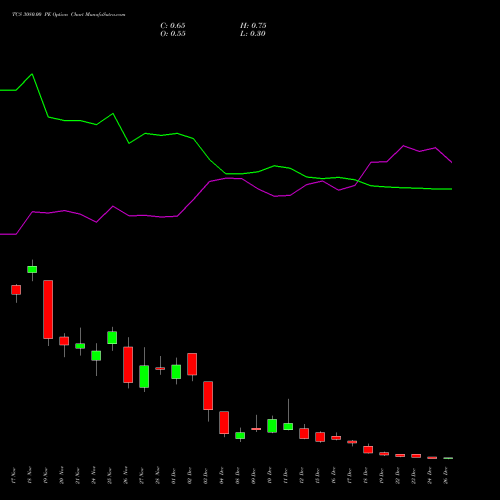 TCS 3080.00 PE (PUT) 30 December 2025 options price chart analysis Tata Consultancy Services Limited 