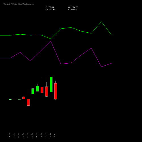 TCS 3240 PE (PUT) 24 February 2026 options price chart analysis Tata Consultancy Services Limited 