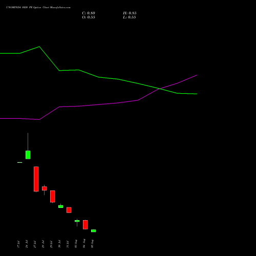 UNOMINDA 1020 PE (PUT) 25 August 2026 options price chart analysis Uno Minda Limited 