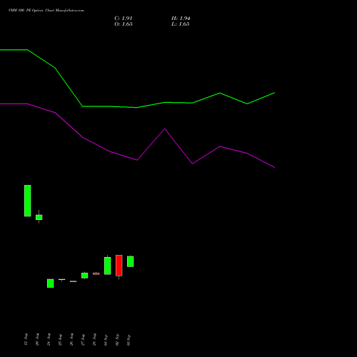 VMM 100 PE (PUT) 27 October 2026 options price chart analysis Vishal Mega Mart Limited 
