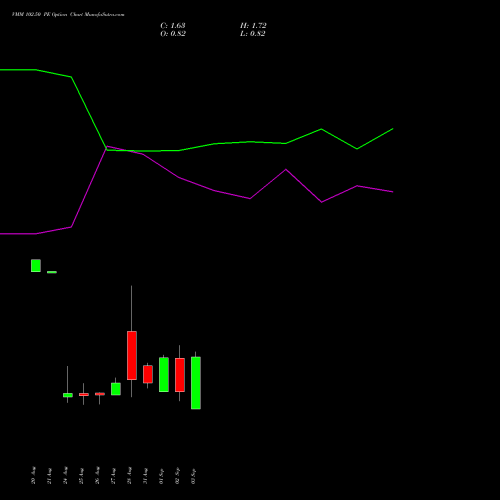 VMM 102.50 PE (PUT) 29 September 2026 options price chart analysis Vishal Mega Mart Limited 
