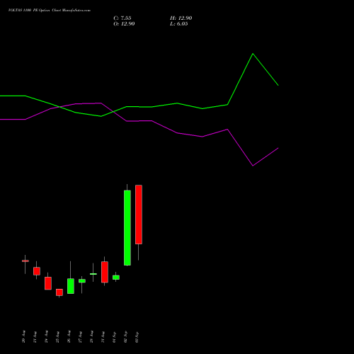 VOLTAS 1100 PE (PUT) 29 September 2026 options price chart analysis Voltas Limited 