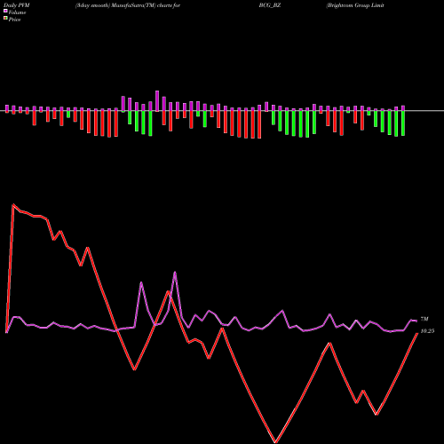 PVM Price Volume Measure charts Brightcom Group Limited BCG_BZ share NSE Stock Exchange 