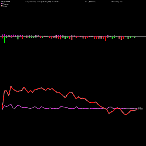 PVM Price Volume Measure charts Bluspring Enterprises Ltd BLUSPRING share NSE Stock Exchange 