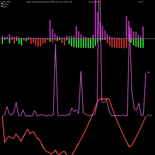 PVM Price Volume Measure charts Salasar Exterior Cont Ltd SECL_SM share NSE Stock Exchange 