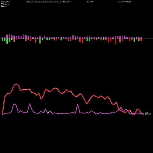 PVM Price Volume Measure charts WELSPUN ENTERPRISE INR10 WELENT share NSE Stock Exchange 