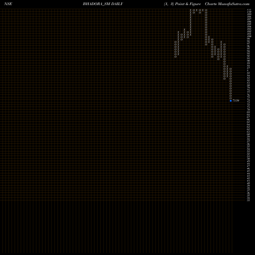Free Point and Figure charts Bhadora Industries Ltd BHADORA_SM share NSE Stock Exchange 